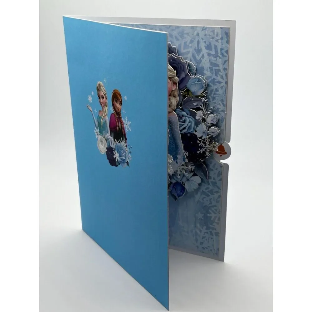 3D Popup Birthday Greeting Card Special Frozen Winter Princess Heart Disney Elsa